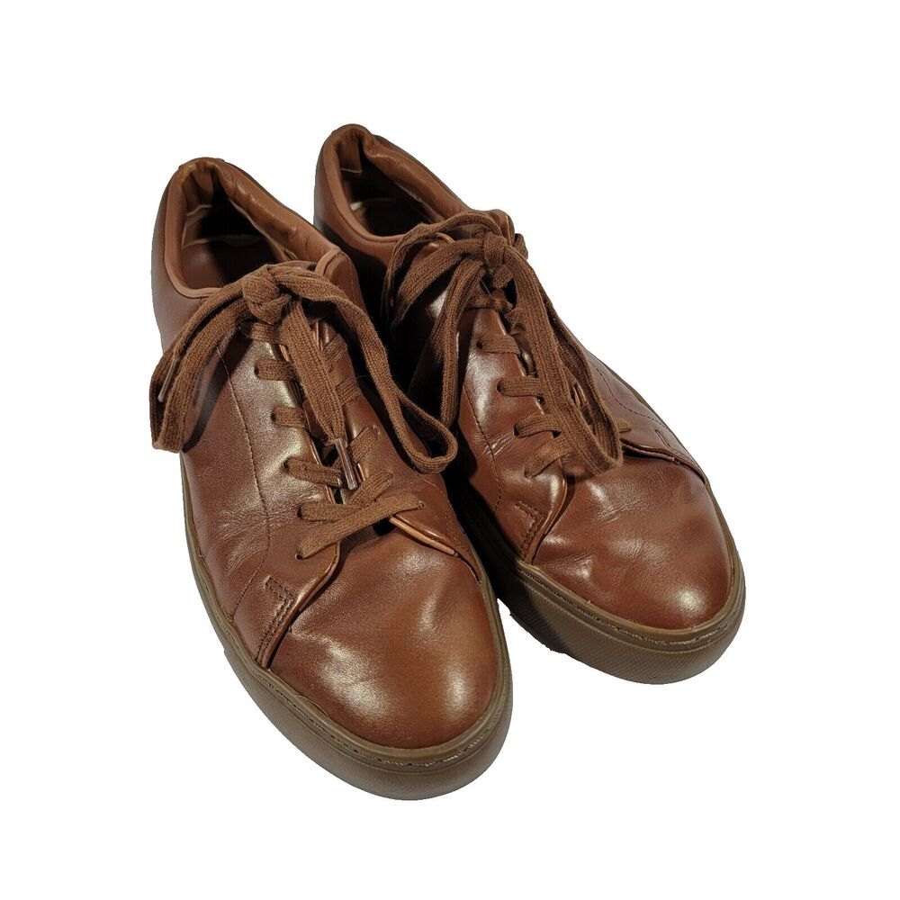J Crew Men's Size 9 Brown Leather Casual‎ Shoes AQ226